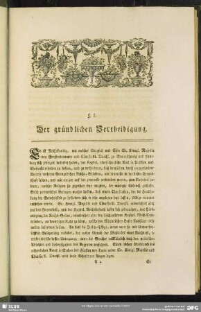 §. 1. Der gründlichen Vertheidigung