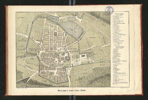 [Stadtplan:] Stuttgart um's Jahr 1640