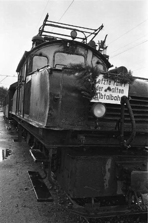 Einstellung der Albtalbahnstrecke Busenbach - Ittersbach.