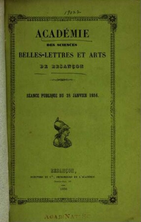 Séances publiques. 1856