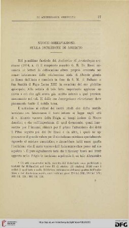 1: Nuove osservazioni sulla iscrizione di Abercio