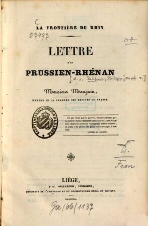 La frontiere du Rhin