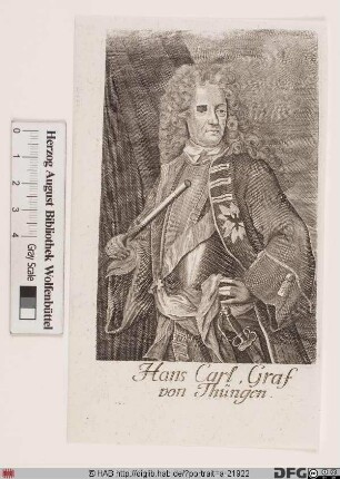 Bildnis Johann Carl von Thüngen (1694 Frhr., 1708 Reichsgraf)