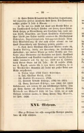 XVI. Mehrum