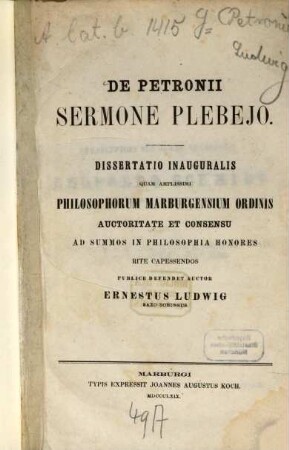 De Petronii sermone plebeio