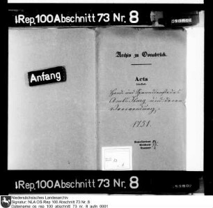 Verwendung der Hand- und Spanndienste des Amts Iburg