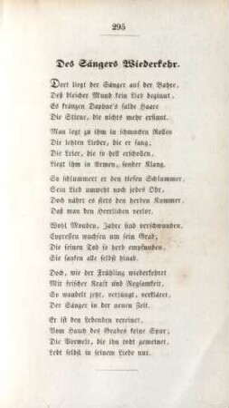 Des Sängers Wiederkehr.