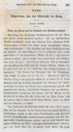297-317 Aphorismen über das Güterrecht der Kirche : vierter Artikel