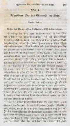 297-317 Aphorismen über das Güterrecht der Kirche : vierter Artikel