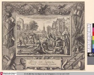 Funera sunt hominum maesto decoranda sepulcro [Das Bestatten der Toten; Burying the dead; Les morts enterrés]