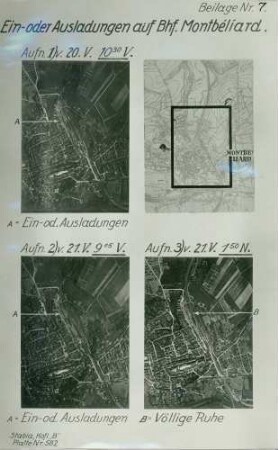 Fotos von den Ein- und Ausladungen auf dem Bahnhof Montbéliard (Luftbilder)