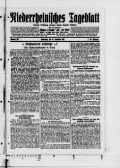 Niederrheinisches Tageblatt : Kempener Volkszeitung : Kempener Zeitung : Lobbericher Tageblatt : Heimatzeitung für den linken Niederrhein