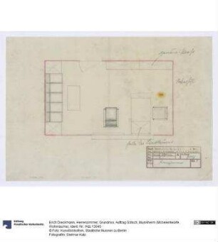 Herrenzimmer, Grundriss (Auftrag Götsch, Musikheim)