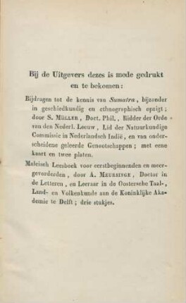 Bij de uitgevers dezes in mede gedrukt en te bekomen: