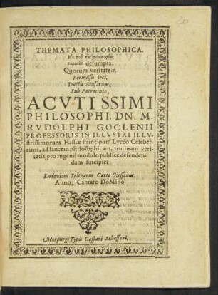 Themata Philosophica. Ek tu tēs philosophias tamieiu desumpta