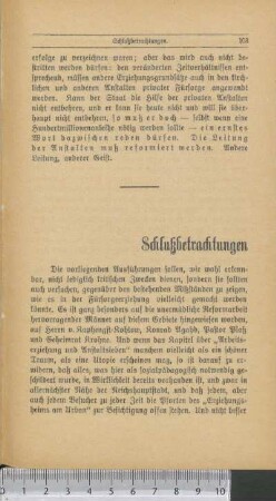 Schlußbetrachtungen