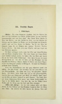 III. Deutsche Sagen