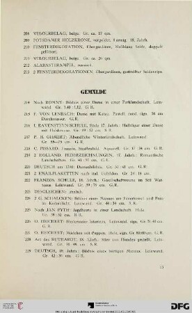 Gemälde (Nr. 214-321/325)