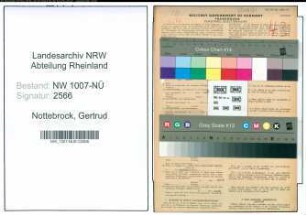 Entnazifizierung Gertrud Nottebrock , geb. 12.06.1912 (Schneiderin)