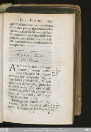 Caput XIII. Deus Vivens.