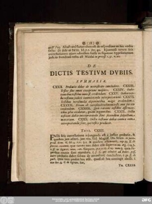De Dictis Testium Dubiis.