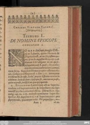 Titulus I. De Nomine Episcopi.