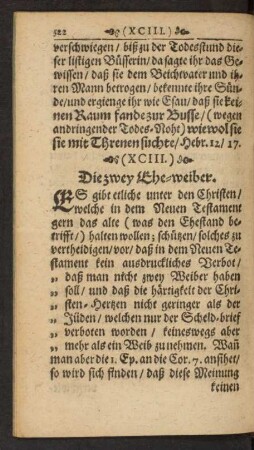 (XCIII.) Die zwey Ehe-weiber.
