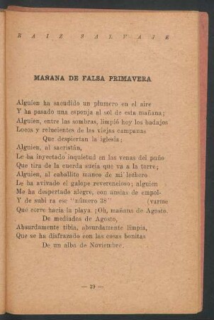 Mañana de falsa primavera
