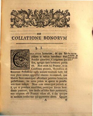 Exercitatio Ivris Civilis De Collatione Bonorvm