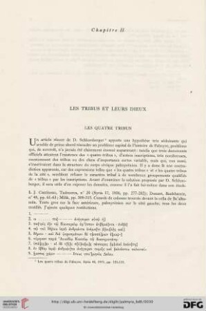 Chapitre II: Les tribus et leurs dieux