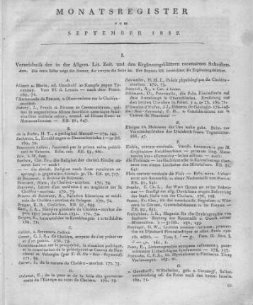 Monatsregister September