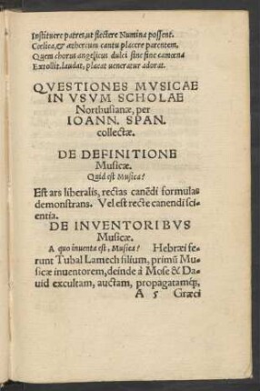 De Inventoribus Musicae.