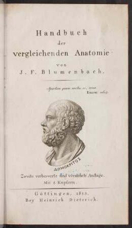 Handbuch der vergleichenden Anatomie