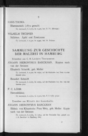 Sammlung zur Geschichte der Malerei in Hamburg