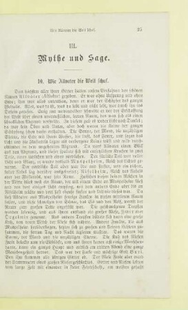 III. Mythe und Sage