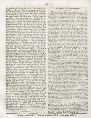 468 Kirchliche Mittheilungen
