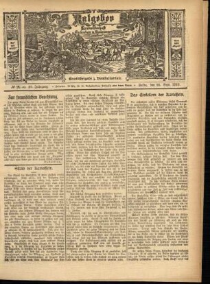 Ausgabe vom Sonntag, den 25. September 1910.