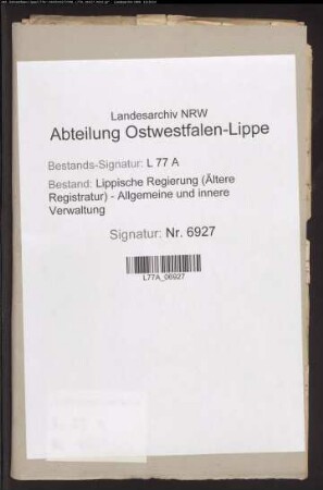 Anstellung der Steueraufseher bei der Zuckerfabrik zu Salzuflen