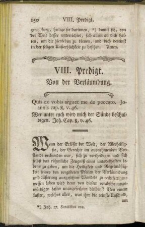 VIII. Predigt. Von der Verläumdung.