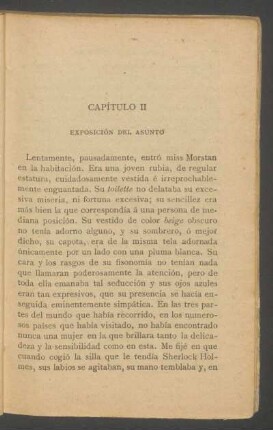 Capítulo II - Exposición del asunto
