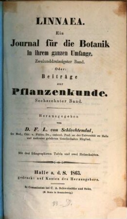 Beiträge zur Pflanzenkunde. 16, 16. 1863