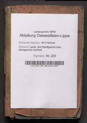 Inventar der Utensilien und Bücher