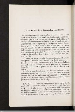 IV. La Galicie et l'occupation autrichienne