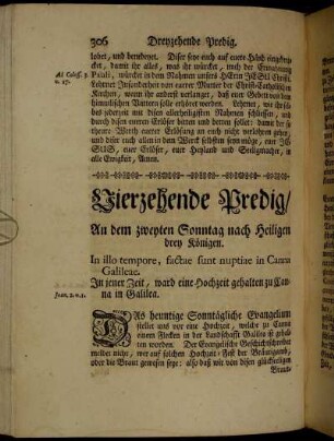 Vierzehende Predig/ An dem zweyten Sonntag nach Heiligen drey Königen.