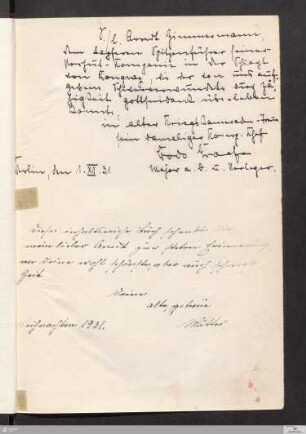 Handschriftliche Notizen
