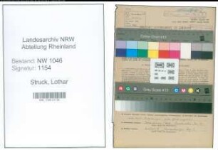 Entnazifizierung Lothar Struck , geb. 30.08.1922 ()