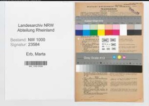 Entnazifizierung Marta Erb, geb. 05.02.1900 (Buerogehilfin)