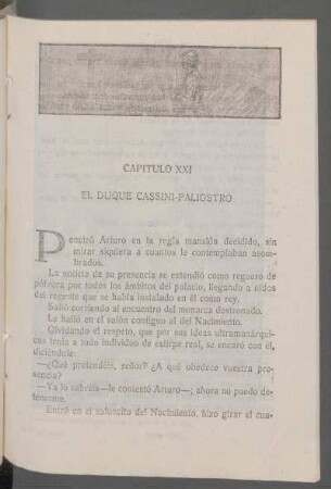 Capítulo XXI - El duque Cassini-Paliostro