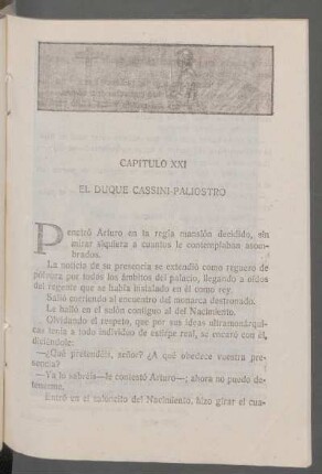 Capítulo XXI - El duque Cassini-Paliostro