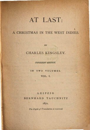 At last : a Christmas in the West Indies. 1